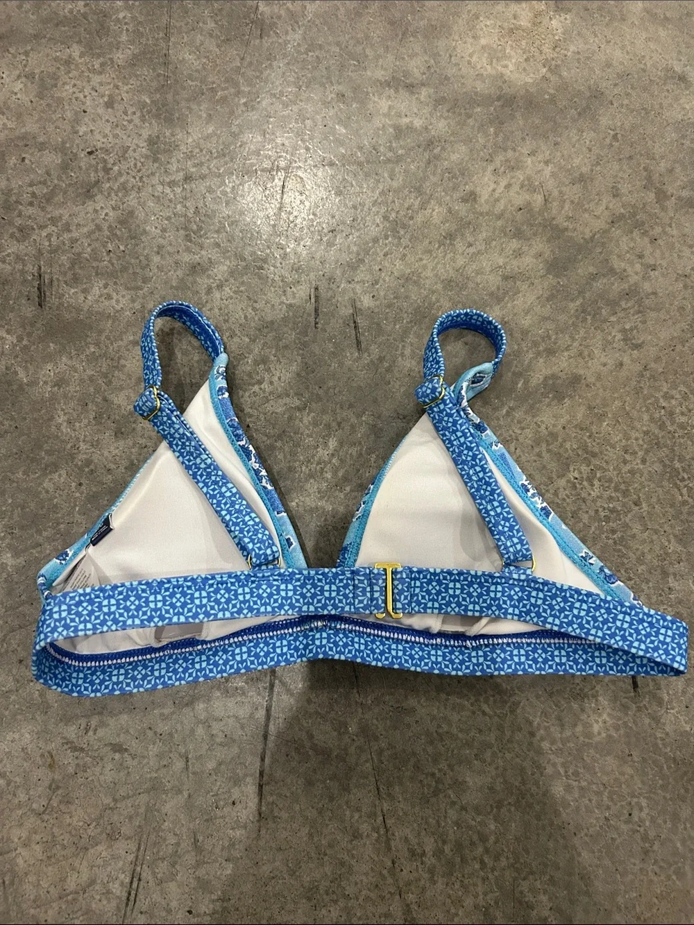 Cabana Life Girls Blue & Teal Patterned Swim Bikini Tops